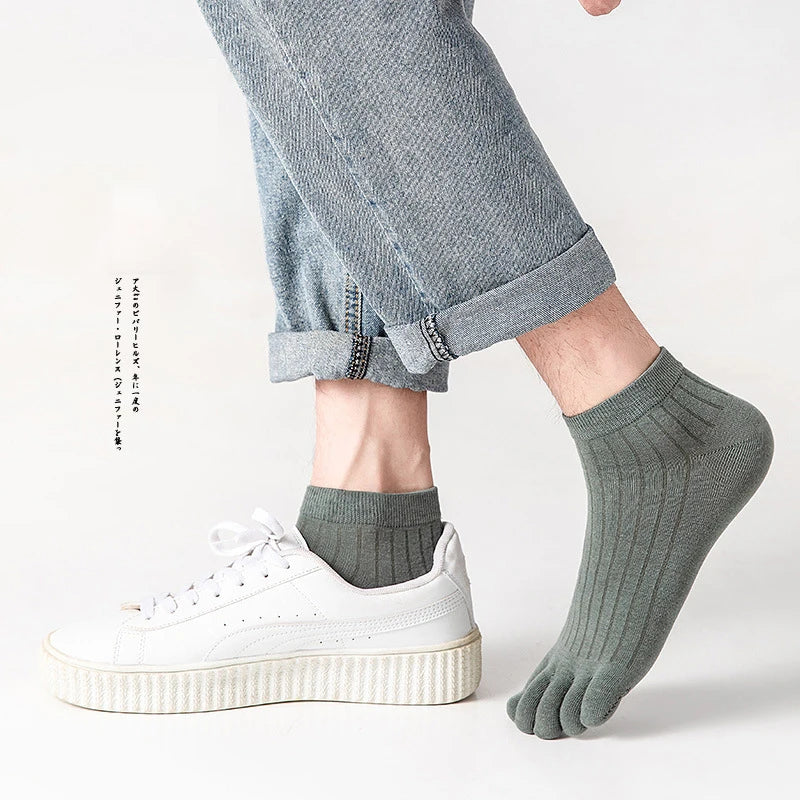 LEP 5-Pack Mesh Cotton Thin Toe Sports Ankle Socks