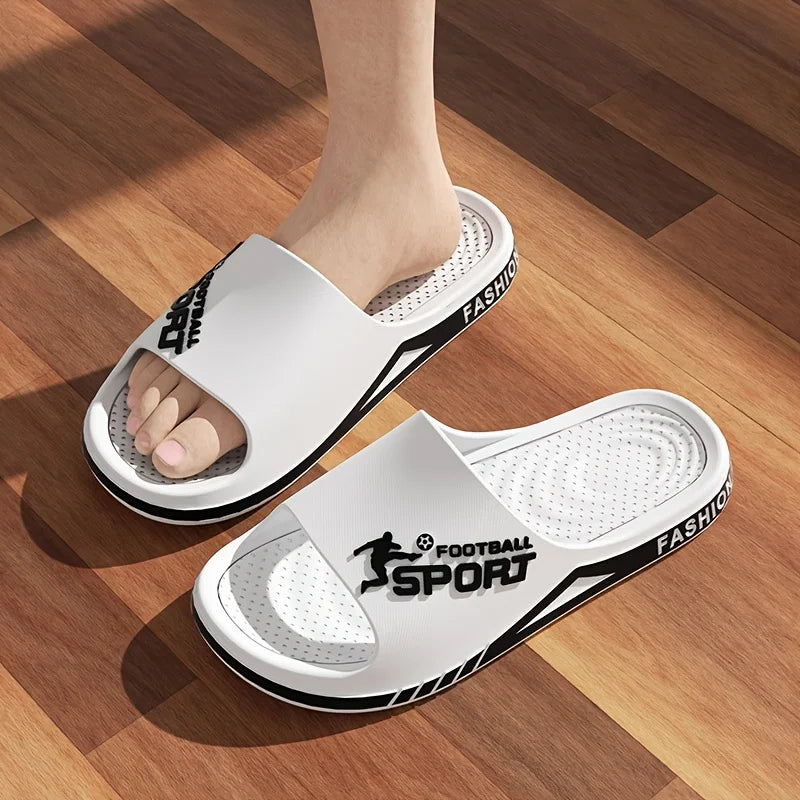 LEP 2025 Men's PVC Thick-Sole Anti-Slip Sports Slippers
