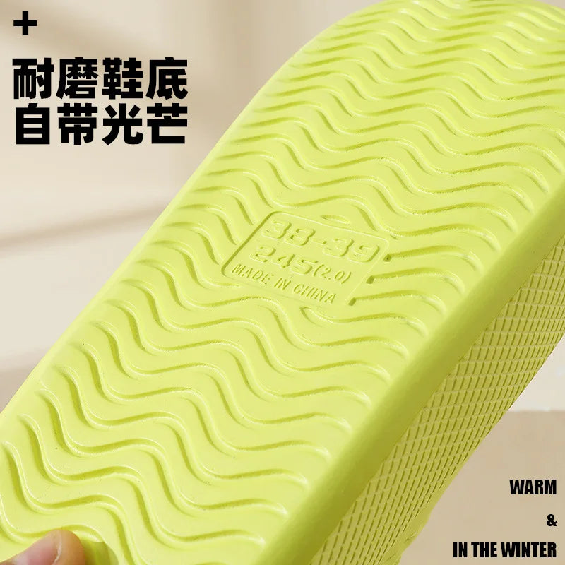 LEP Comwarm Winter Thick-Sole Plush Waterproof Slippers