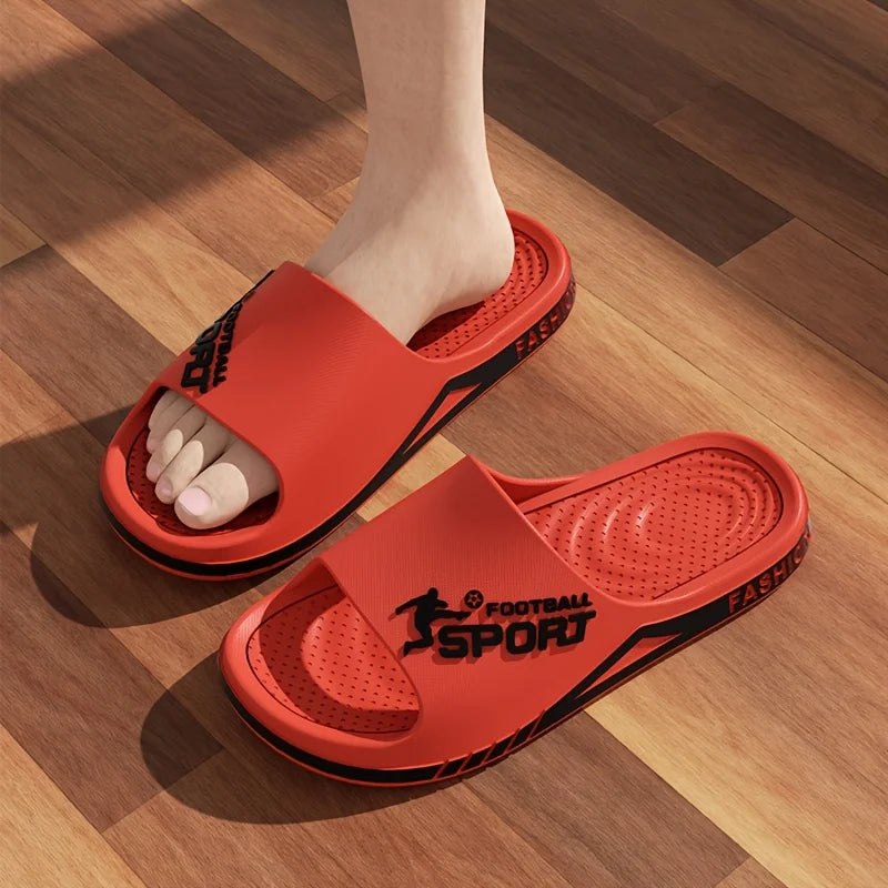 LEP 2025 Men's PVC Thick-Sole Anti-Slip Sports Slippers