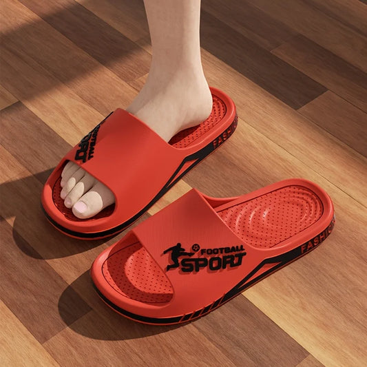 LEP 2025 Men's PVC Thick-Sole Anti-Slip Sports Slippers