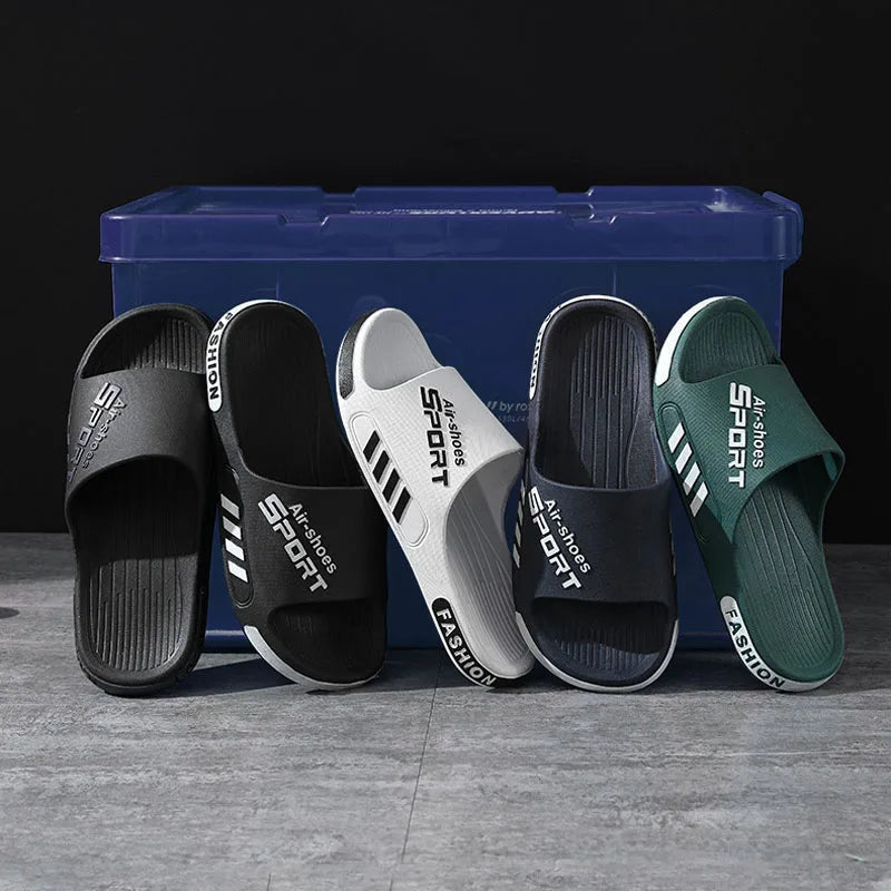 LEP Men's PVC Non-Slip Couple Beach & Bathroom Slides