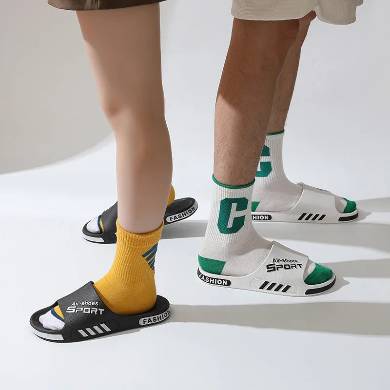 LEP Men's PVC Non-Slip Couple Beach & Bathroom Slides