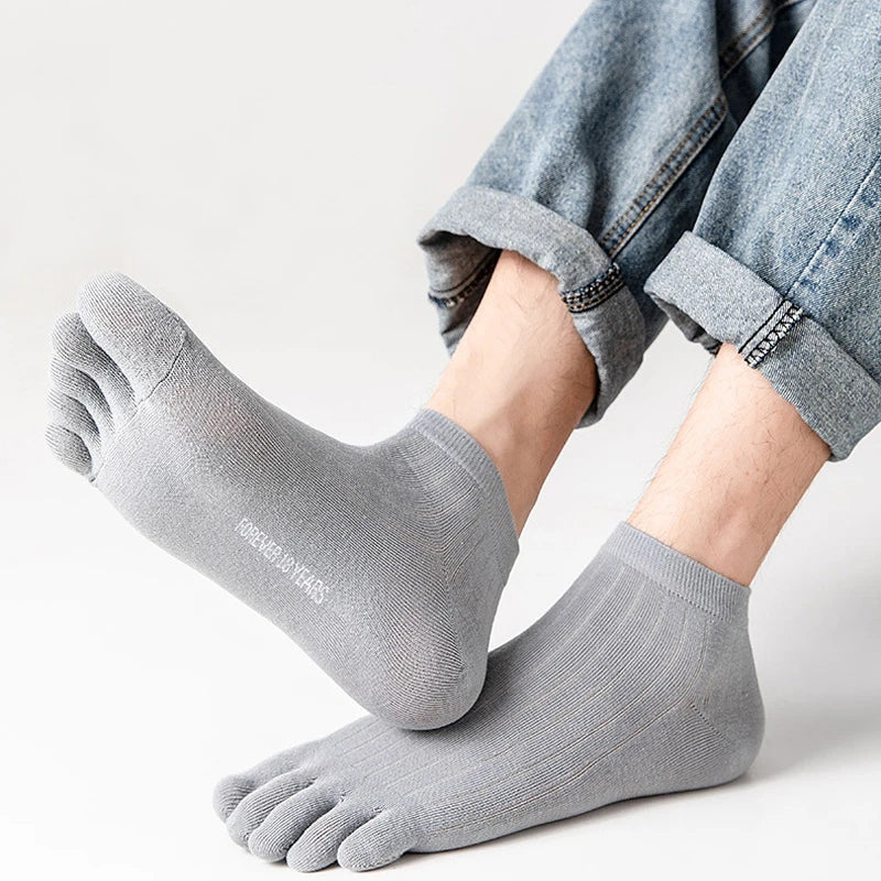 LEP 5-Pack Mesh Cotton Thin Toe Sports Ankle Socks