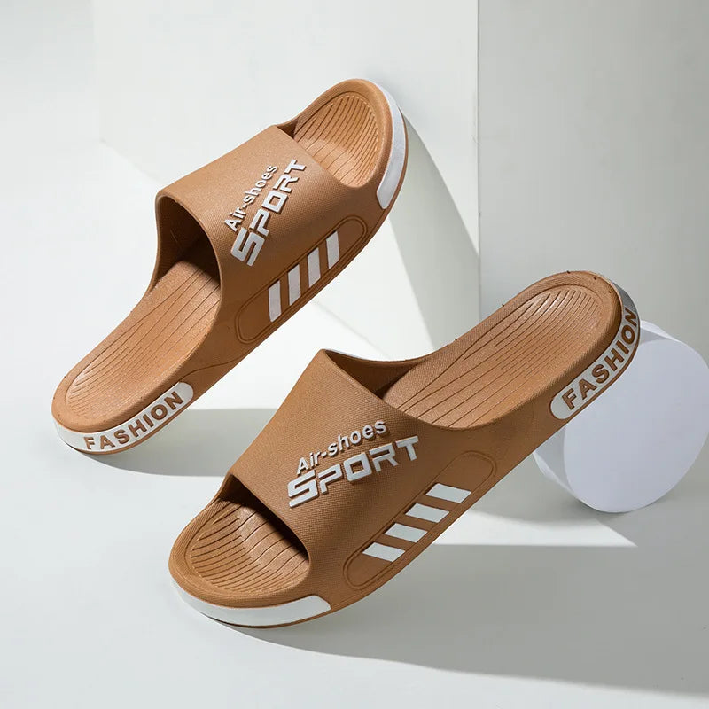 LEP Men's PVC Non-Slip Couple Beach & Bathroom Slides
