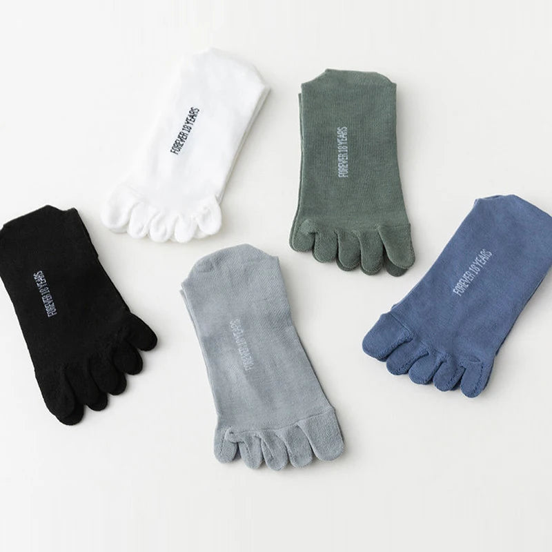 LEP 5-Pack Mesh Cotton Thin Toe Sports Ankle Socks