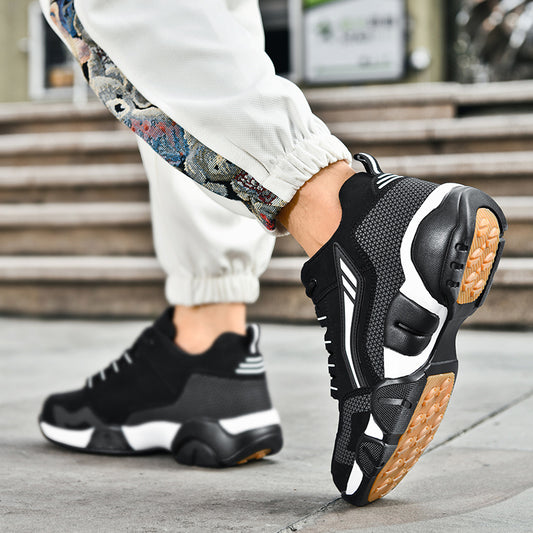 Men's Breathable Mesh Walking Shoes - Comfortable, Non-Slip Sneakers with Shock-Absorbing Rubber Sole for Sports, Tennis, and Casual Wear, Fitness Shoes|Lowtop Design|Shockabsorbing Footwear